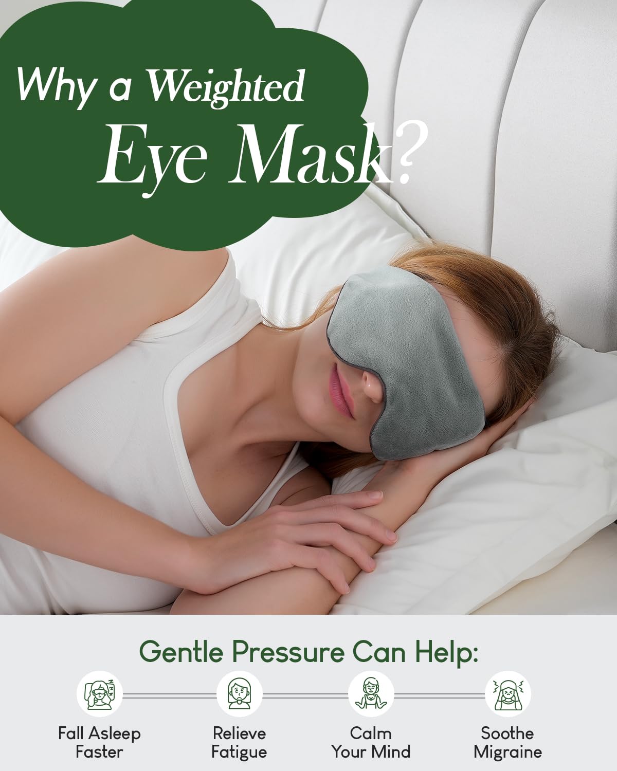 Sivio masque yeux-occlusion lumière, bloque la lumière pour des nuits profondes.