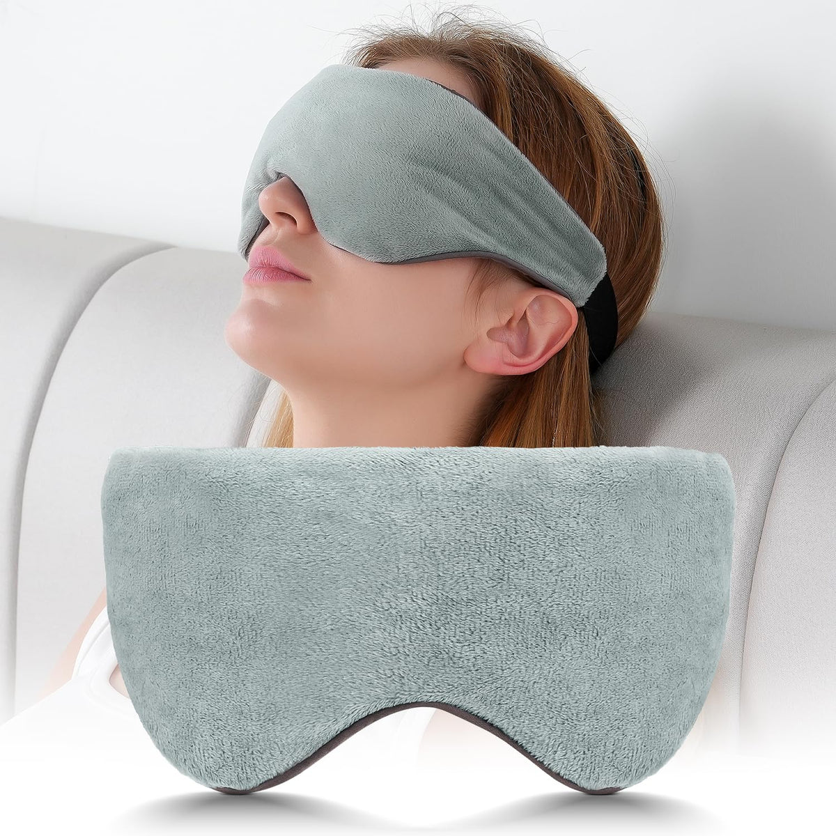 Sivio masque yeux-poids en verre et perles, favorise un endormissement doux.