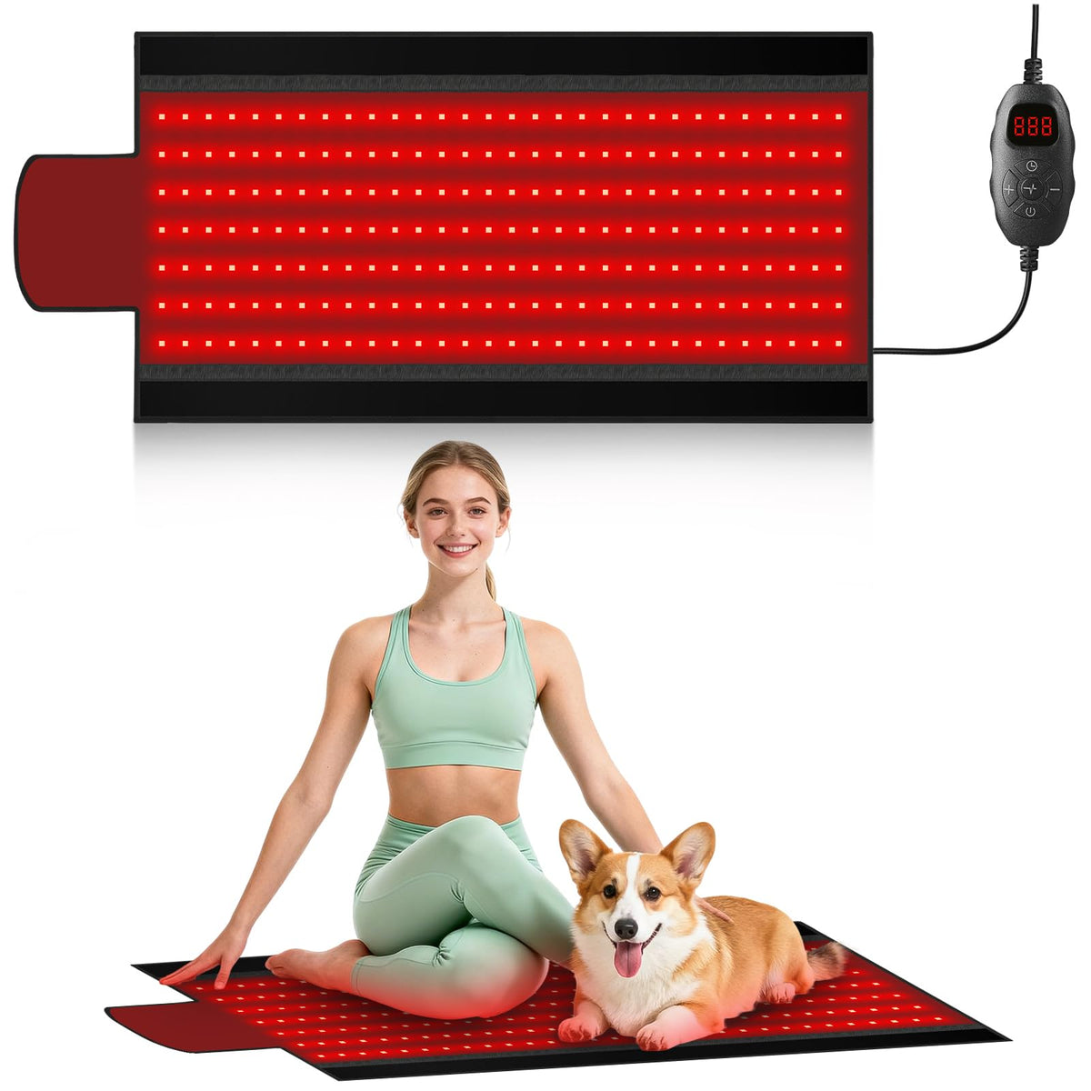 Siyiteng tapis thérapie rouge rectangulaire pour relaxation du corps à domicile