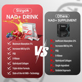 Sizyok NAD+ avec collagène et hyaluronique : peau hydratée et ferme.