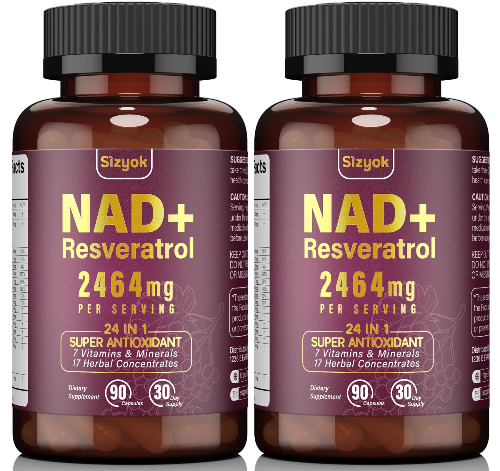 Sizyok NAD1100mg bouteille liposomale — énergie et clarté potentielles.