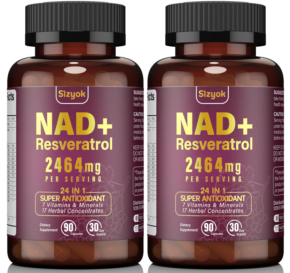 Sizyok NAD1100mg bouteille liposomale — énergie et clarté potentielles.
