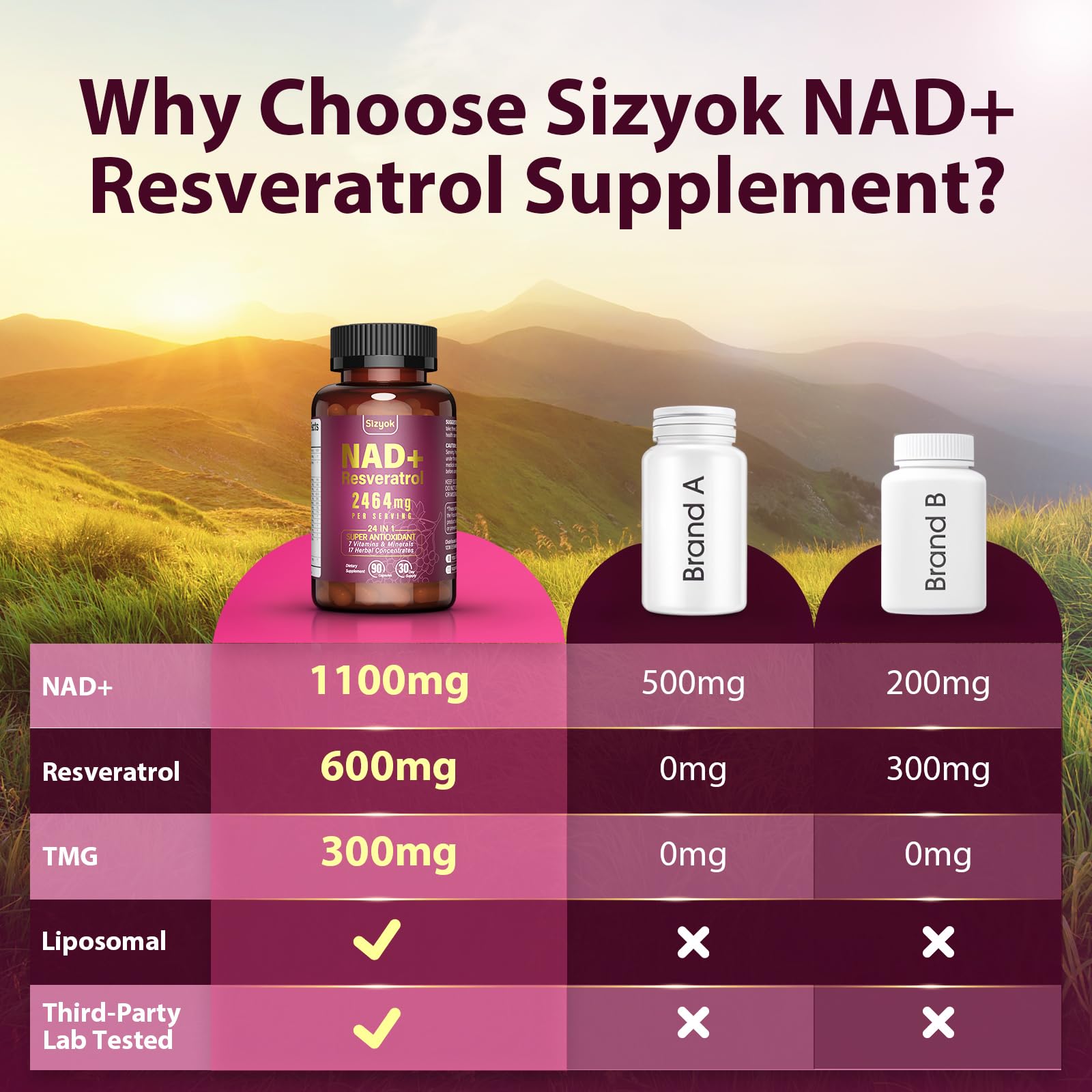 Sizyok NAD1100mg emballage boîte — présentation soignée.