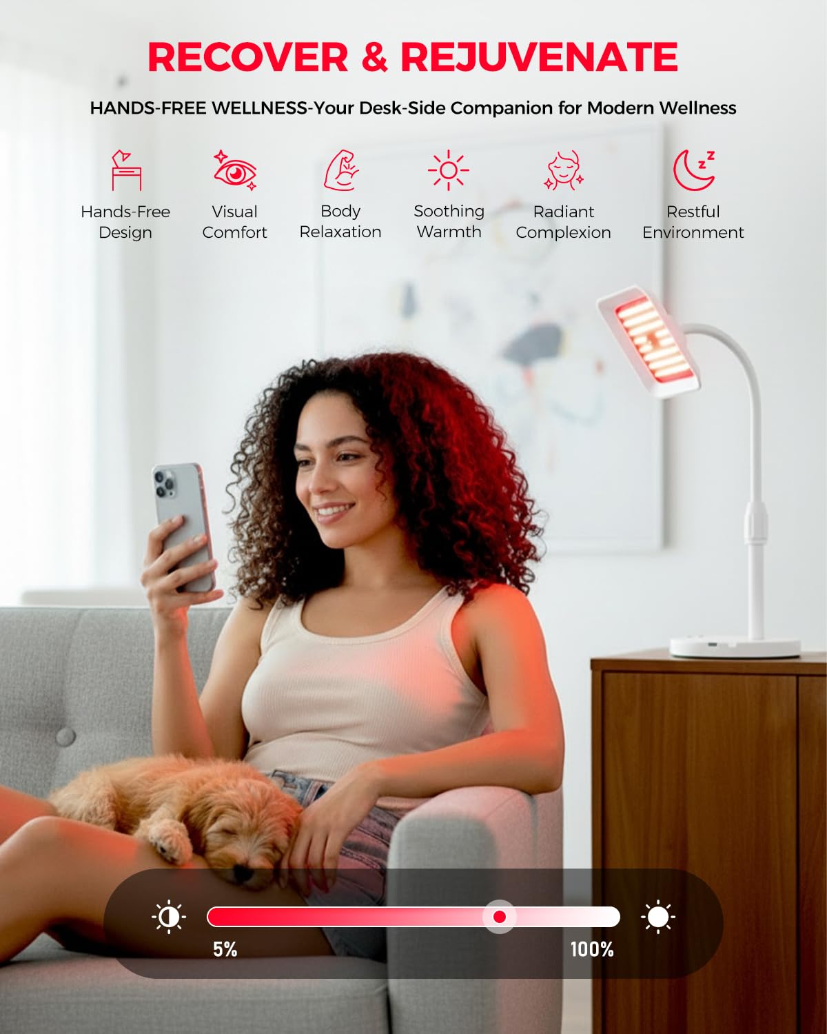 Support téléphonique intégré de la lampe sjzxuv pour sessions mains libres