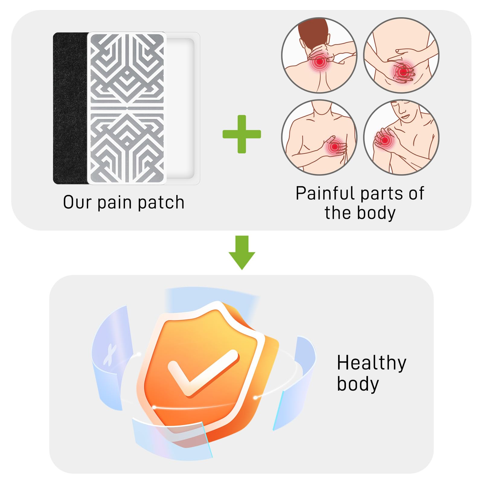 Patch SKAYAH pour genou, support potentiel pendant l activite sportive.