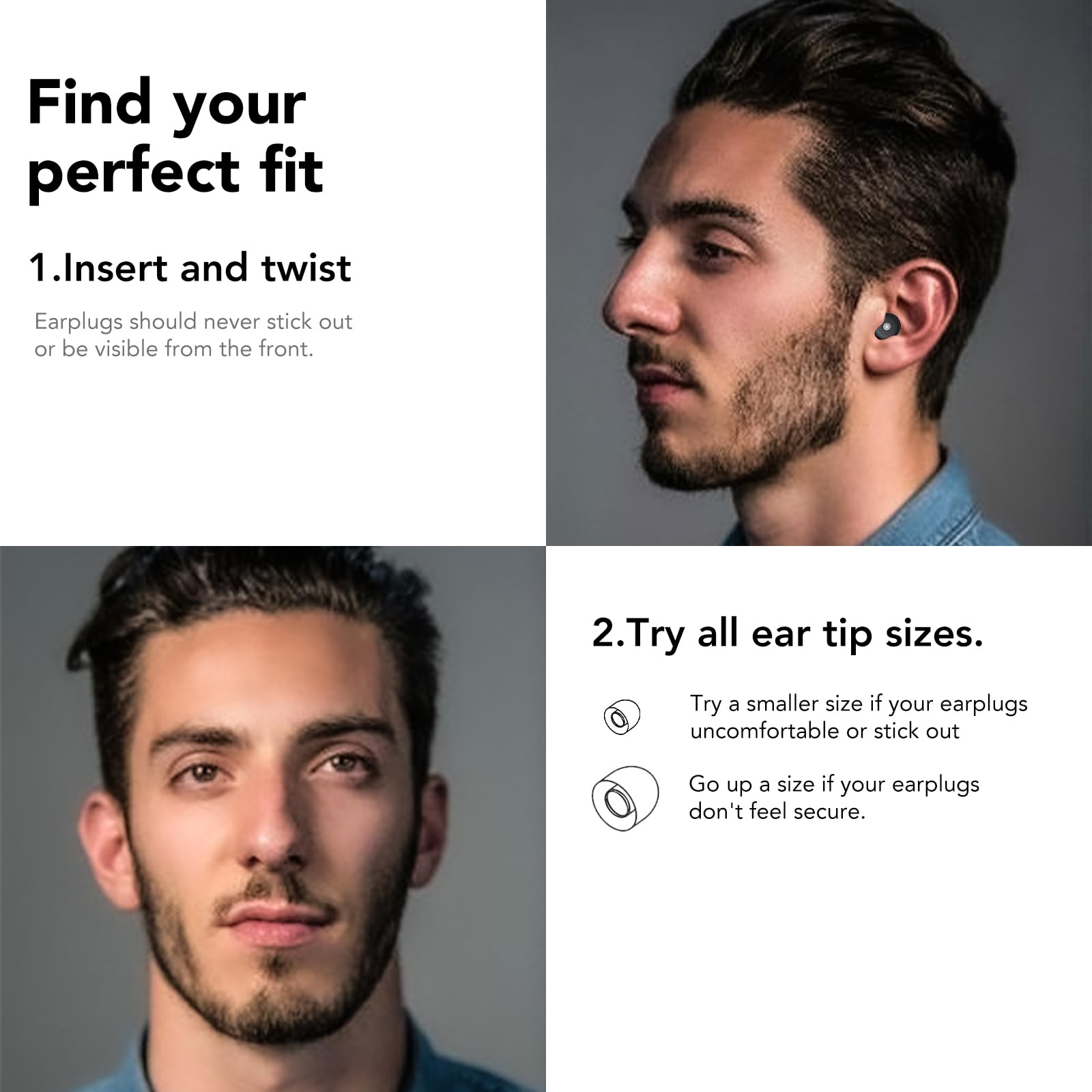 Esthétique élégante SKBA – bouchons d’oreille faciles à associer au style quotidien.