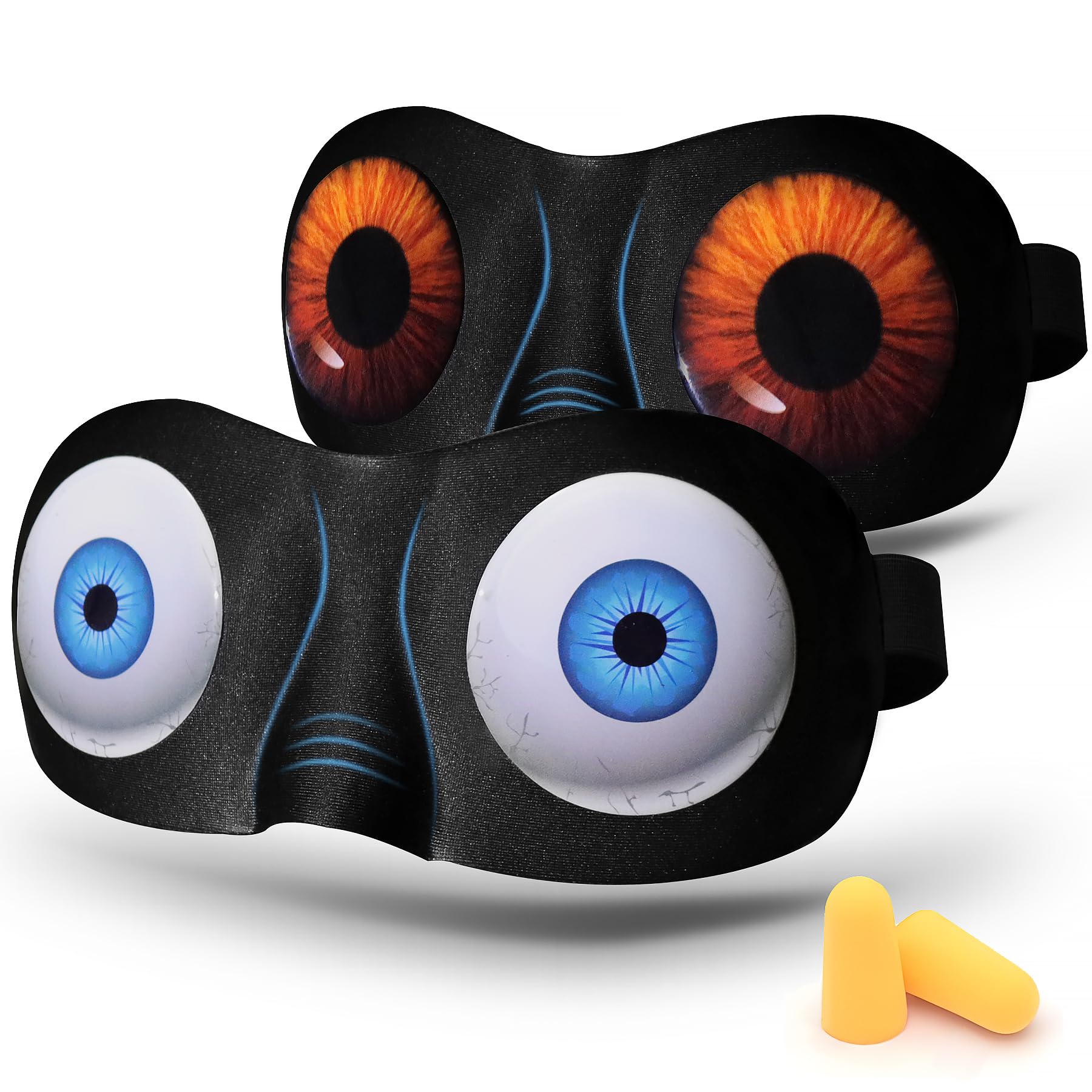 Masque yeux SkiBeaut Cute 3D, paire, confort doux et obscurité parfaite en voyage.