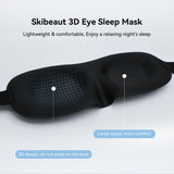 Masque yeux SkiBeaut 3D, design unique, soutien doux et ajustement sûr pour dormir.