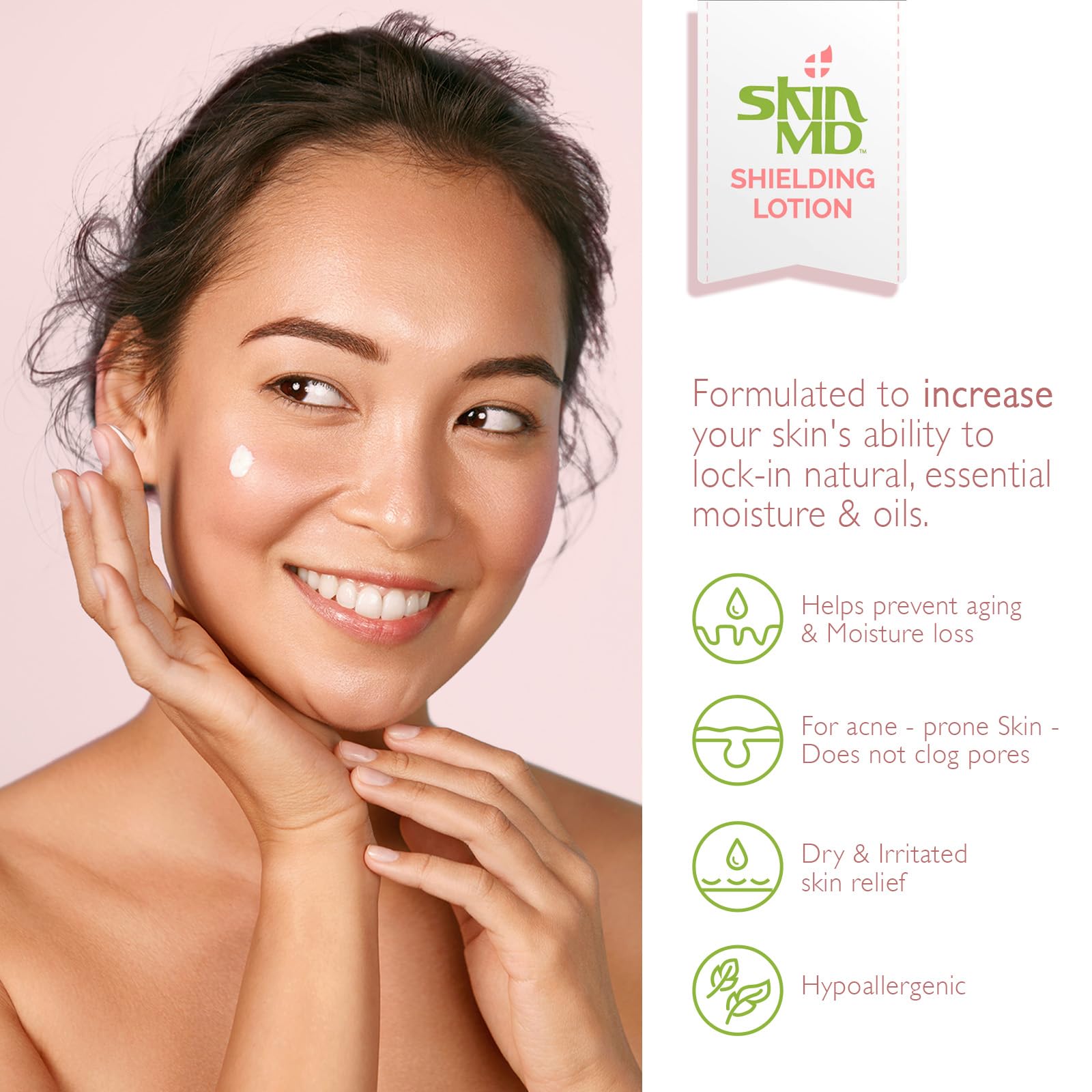 Ingrédients végétaux Aloe Vera Camomille Arnica dans Skin MD Shielding Lotion
