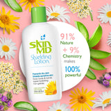 Skin MD Shielding Lotion texture légère et absorbante, sans résidu gras après application.