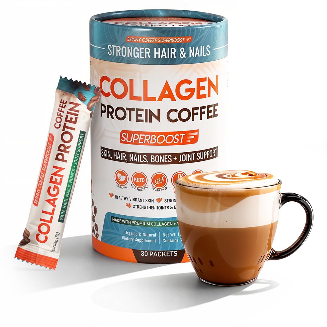 Skinny Coffee SuperBoost poudre café, prêt à mélanger pour une énergie matinale