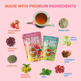 Mélange d'herbes et thé vert SkinnyBoost pour detox naturel.