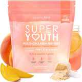 SkinnyFit Super Youth Collagène bouteille goût pêche mangue, soutien beauté et hydratation