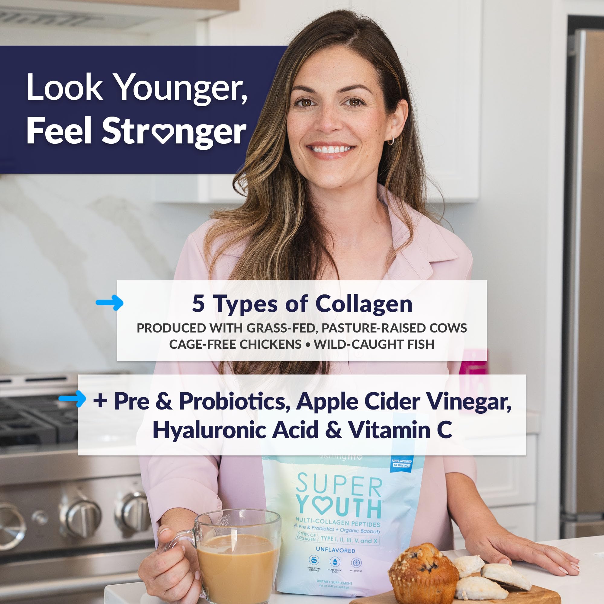 Cuillère-doseuse SkinnyFit incluse pour doser facilement une portion.