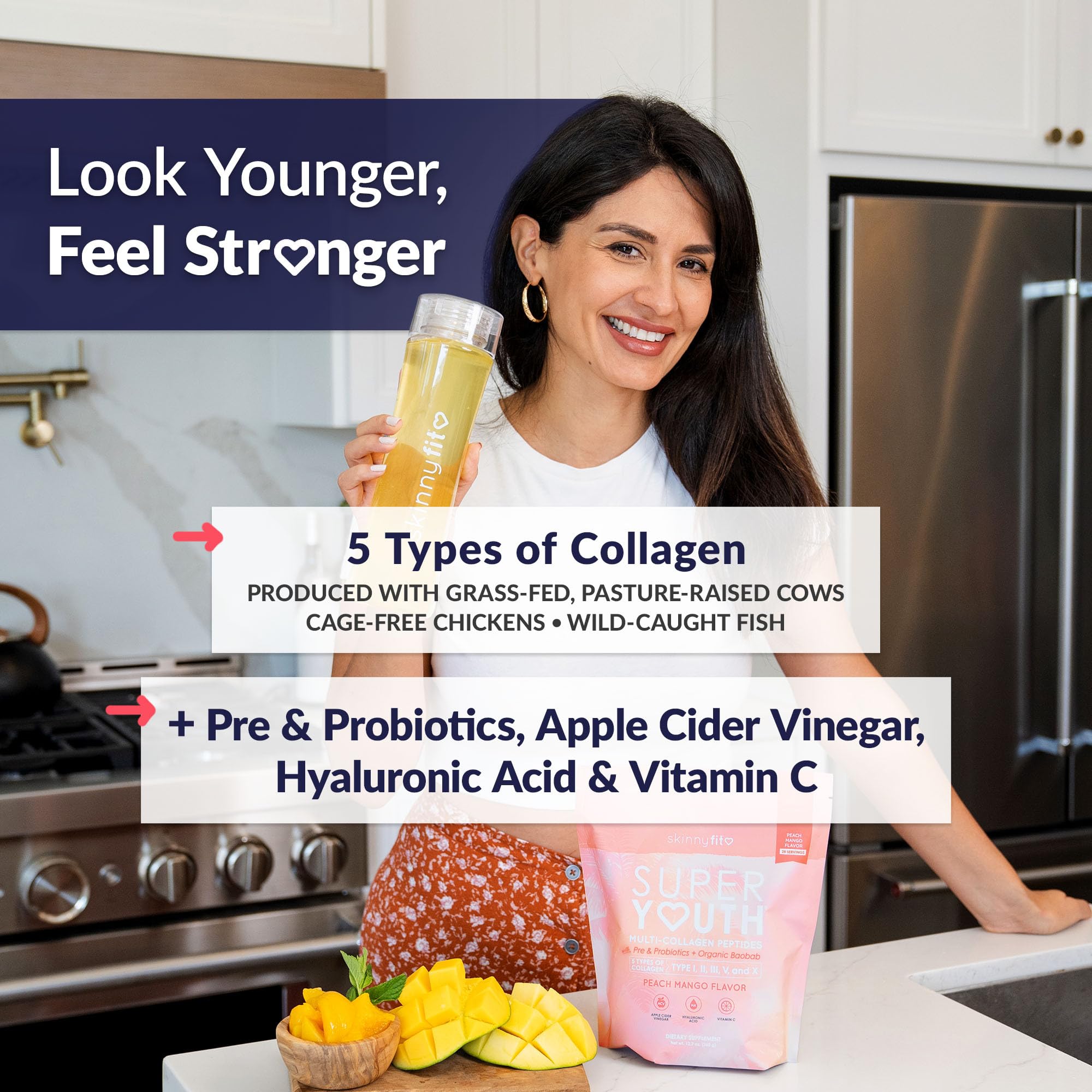 Dose SkinnyFit Super Youth Collagène, pratique pour vos shakes quotidiens