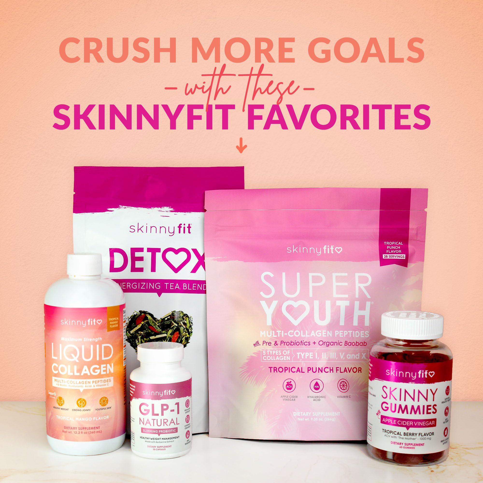 Verre-eau-fraise-melon SkinnyFit Super Youth Collagen, dégustation fruitée et agréable.