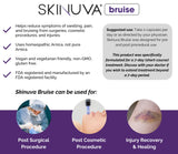 Skinuva Bruise – bouteille sur table de bain, routine post‑op possible