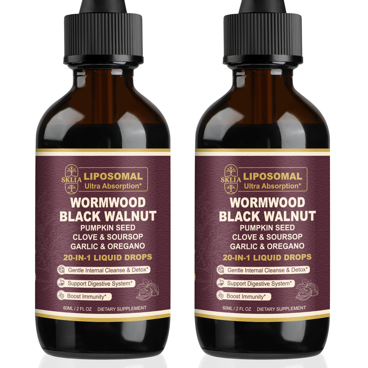 SKLIA gouttes liposomales absinthe: absorption optimisée pour le soutien digestif