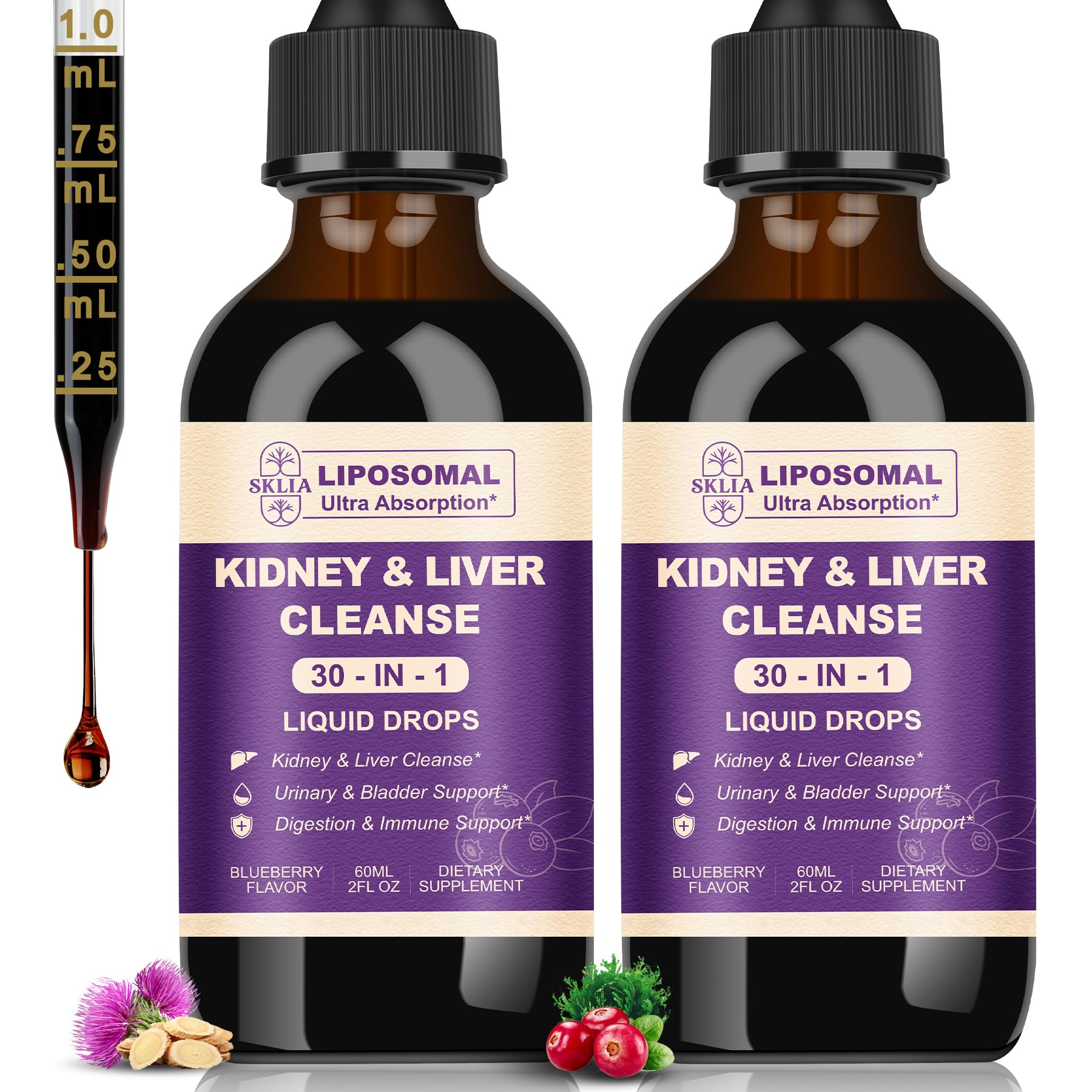 Bouteille SKLIA 30-en-1 detox, facile à intégrer dans votre routine quotidienne.