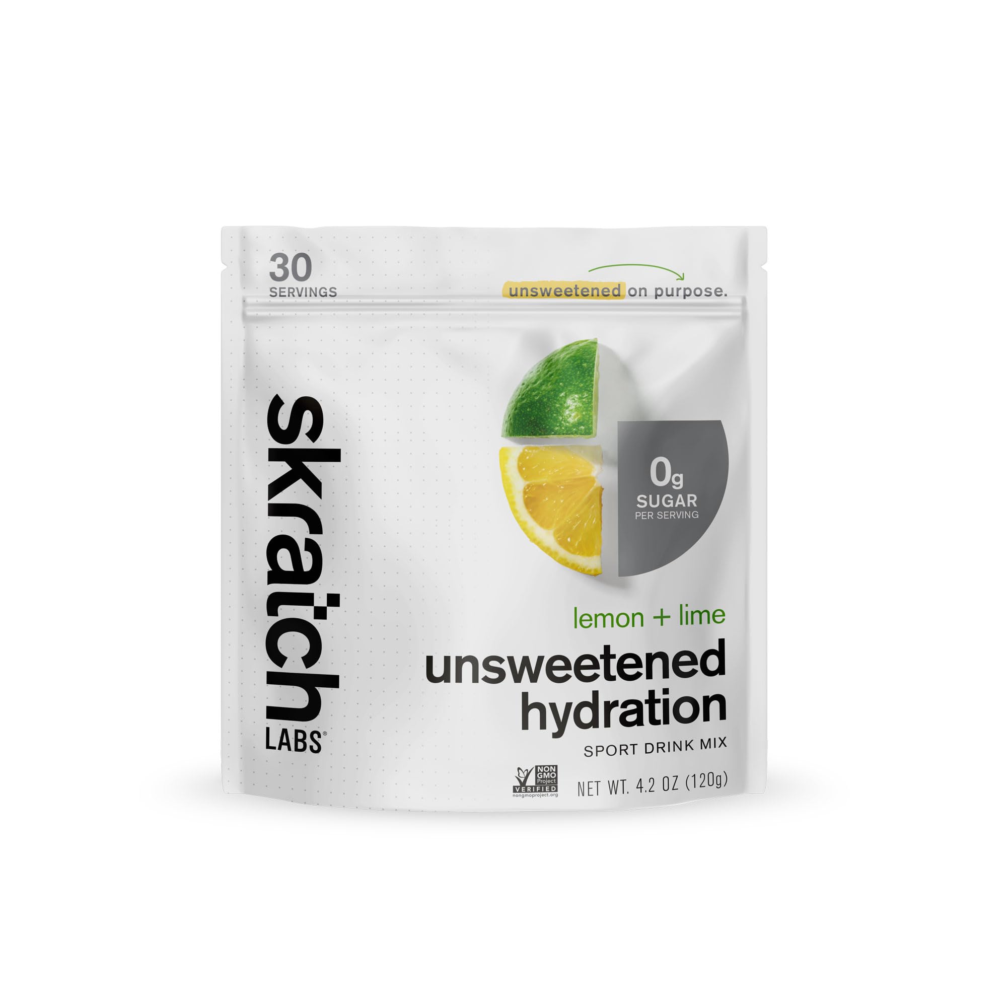 Skratch Labs boîte 30 portions d'hydratation sans sucre, pratique pour l'entraînement.