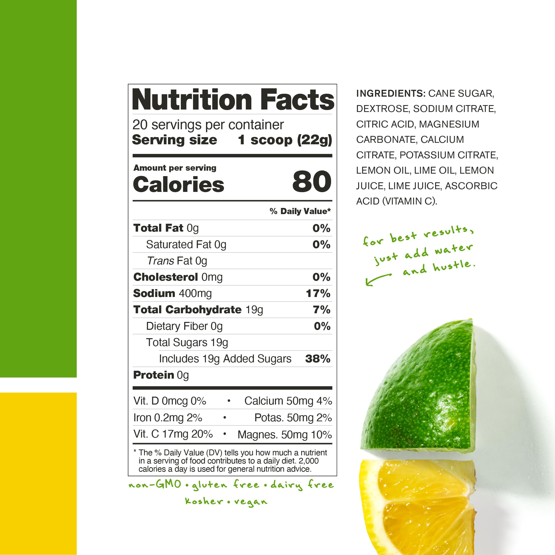Skratch Labs Hydratation Exercice – sachet refermable citron vert pour goût frais.