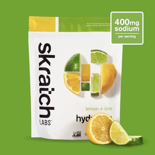 Skratch Labs Hydration : bouteille prête à mélanger l'eau avec la poudre.