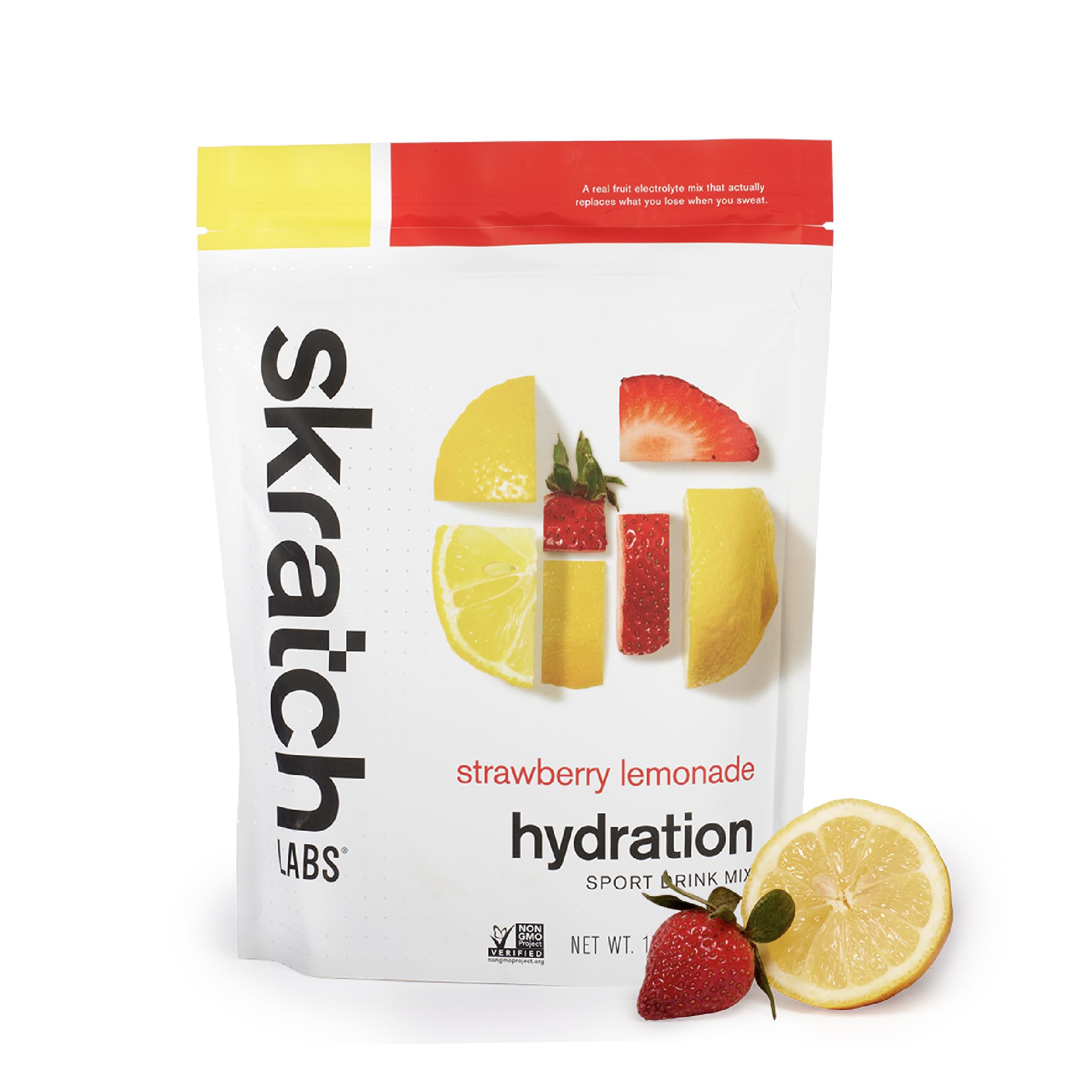 Skratch Labs Hydration, poudre fraise-citron prête à être mélangée pour hydratation rapide