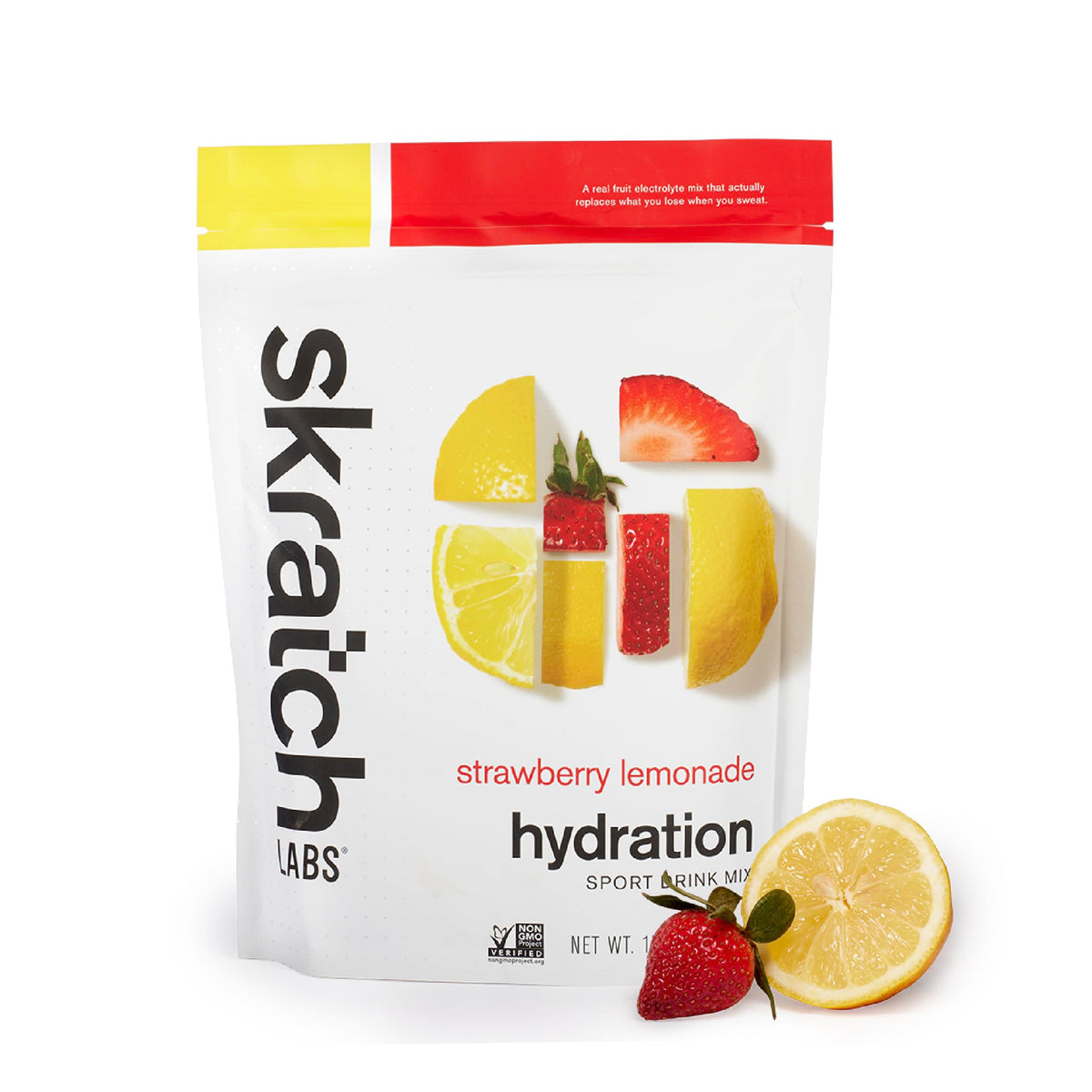 Skratch Labs Hydration, poudre fraise-citron prête à être mélangée pour hydratation rapide