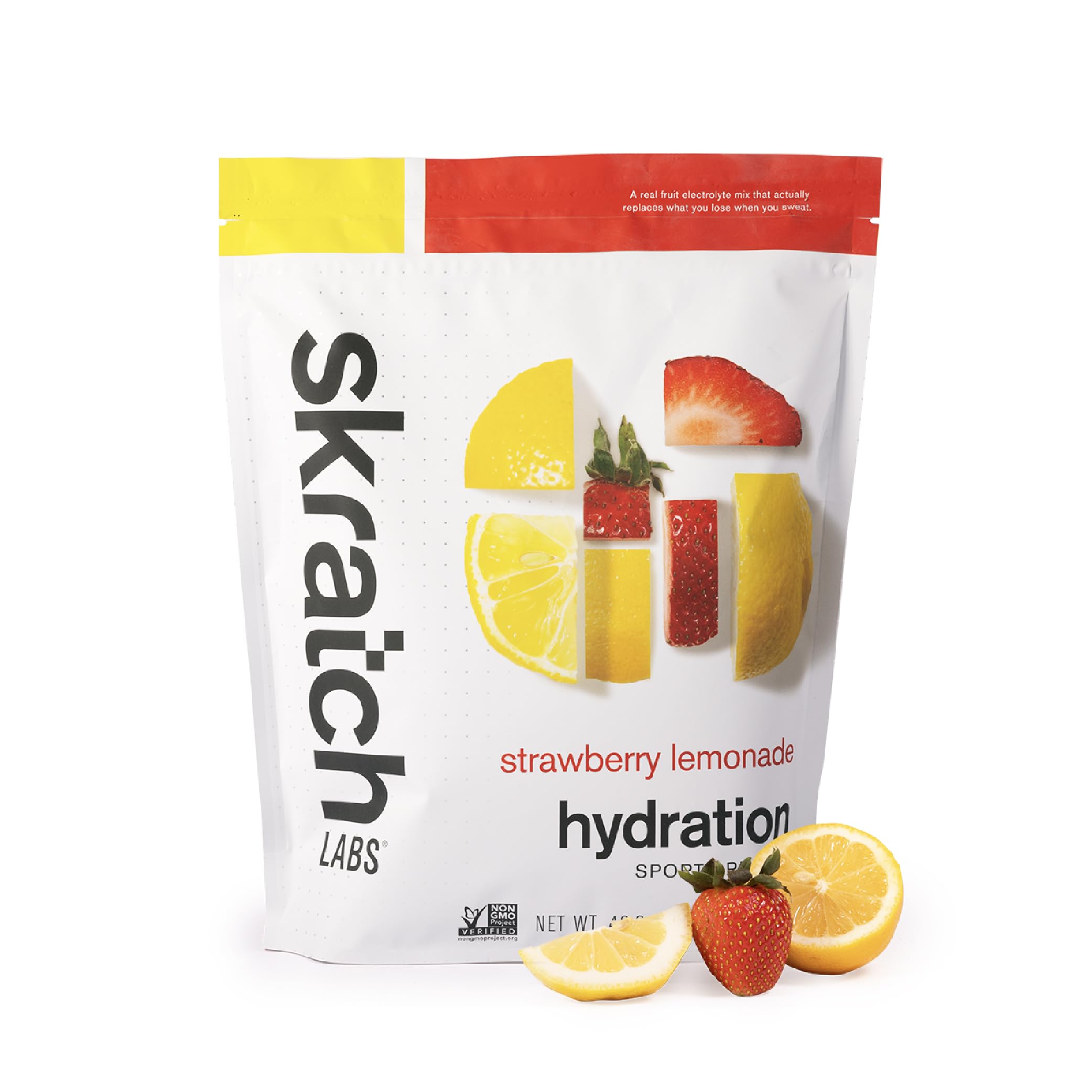 Skratch Labs Hydration Poudre emballage Fraise-Citronnade, 60 portions, goût naturel