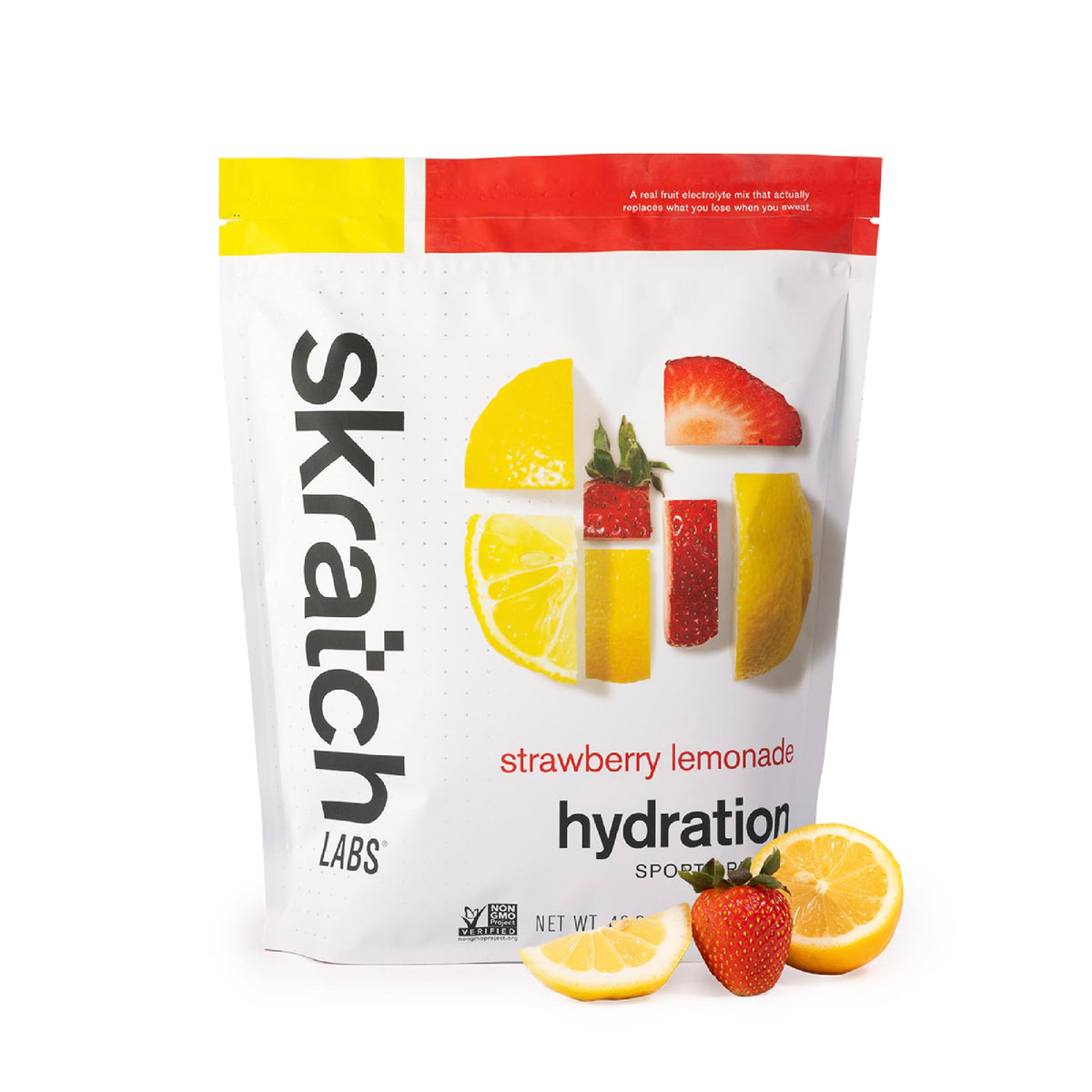 Skratch Labs Hydration Poudre emballage Fraise-Citronnade, 60 portions, goût naturel