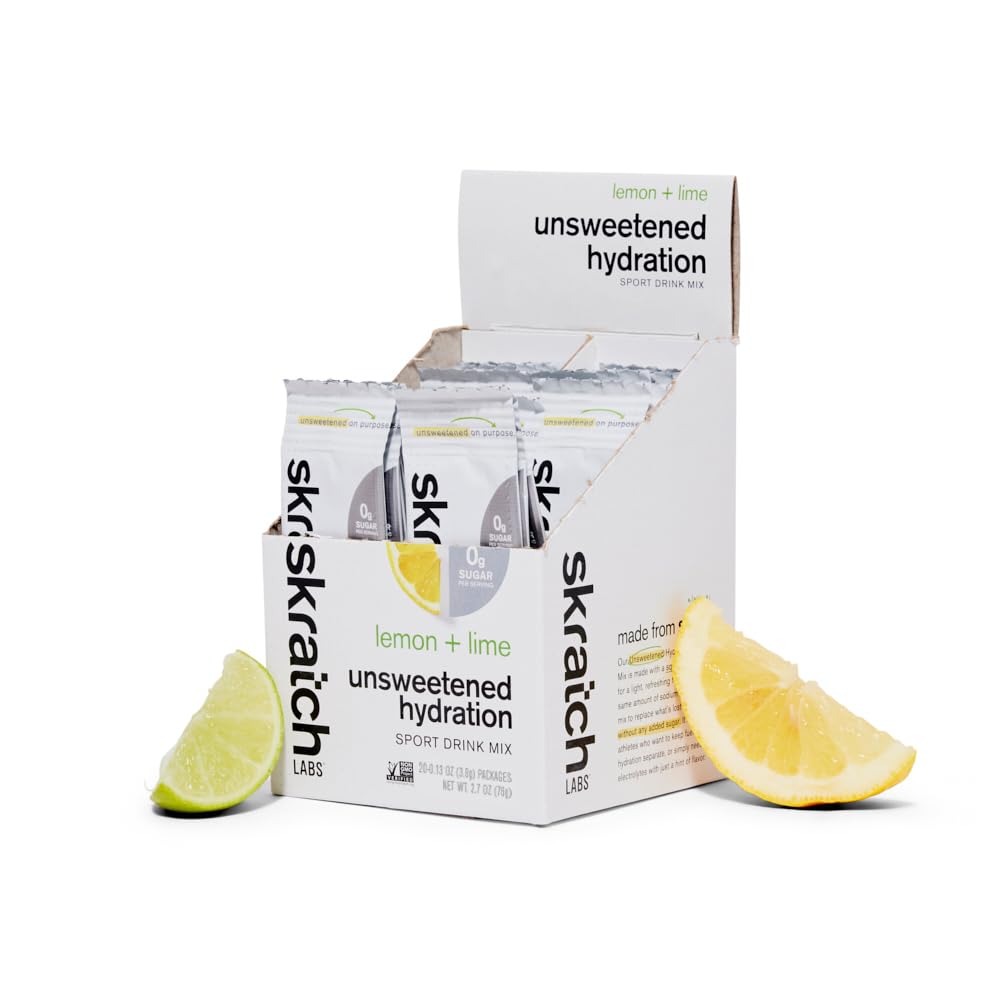 Skratch Labs Hydration sans sucre, bouteille pratique pour l'entraînement et déplacement.