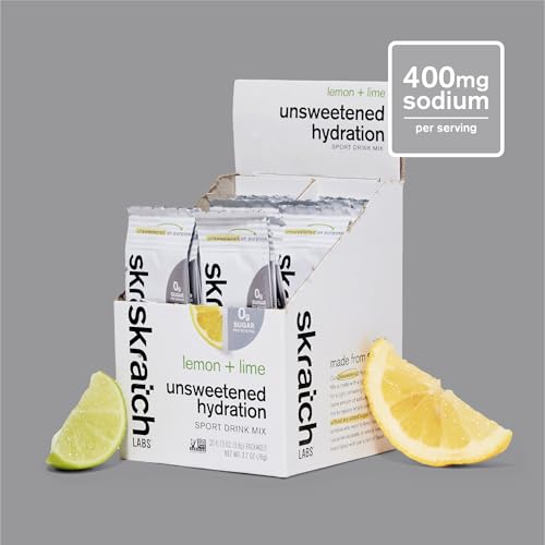 Skratch Labs Hydration sans sucre avec fruits réels citron-lime.