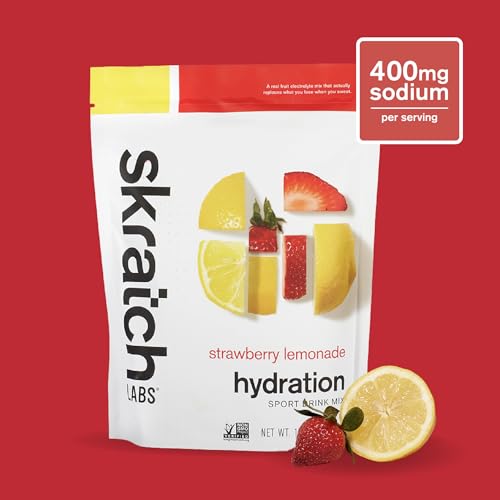 Skratch Labs Hydration dans un verre d'eau prêt à boire après l'entraînement