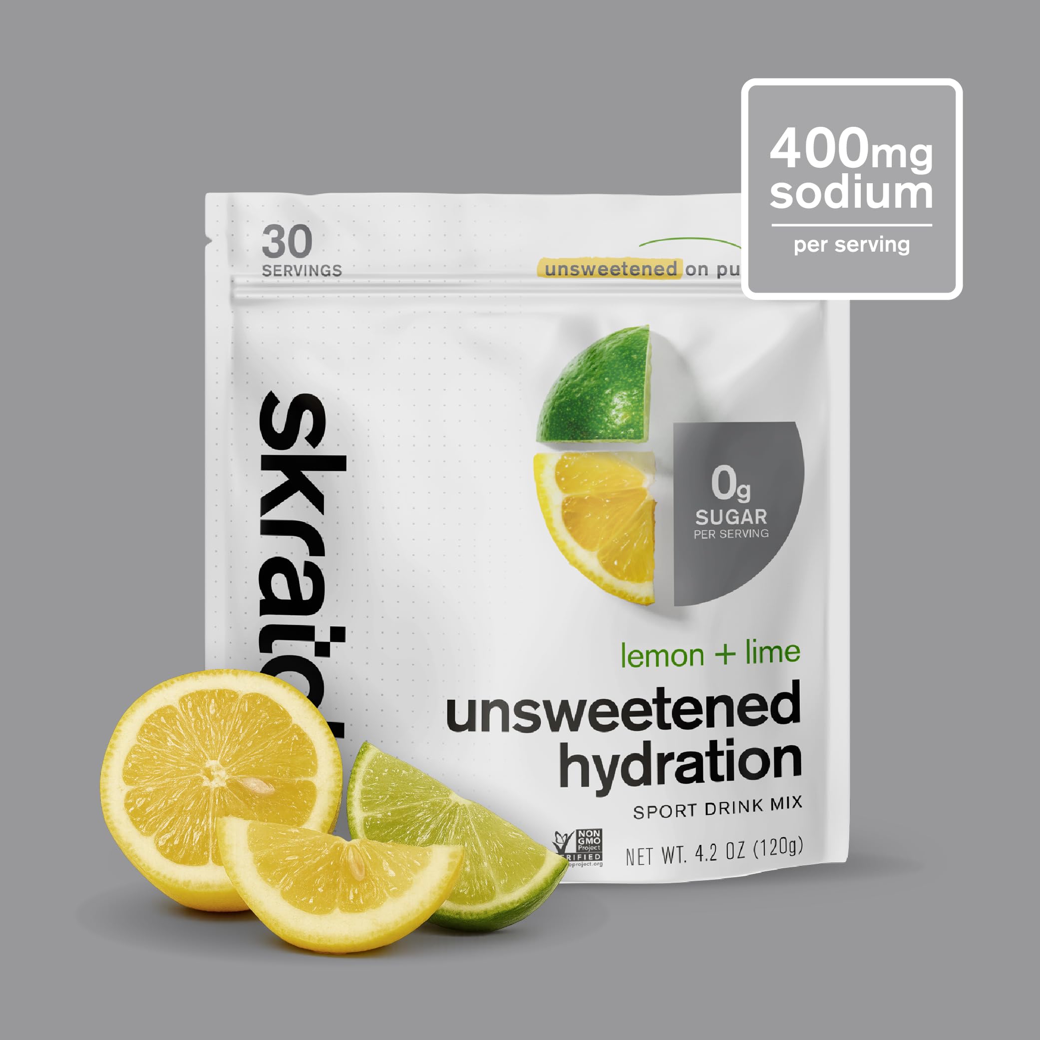Verre d'eau au citron et citron vert Skratch Labs, hydratation rafraîchissante sans sucre.
