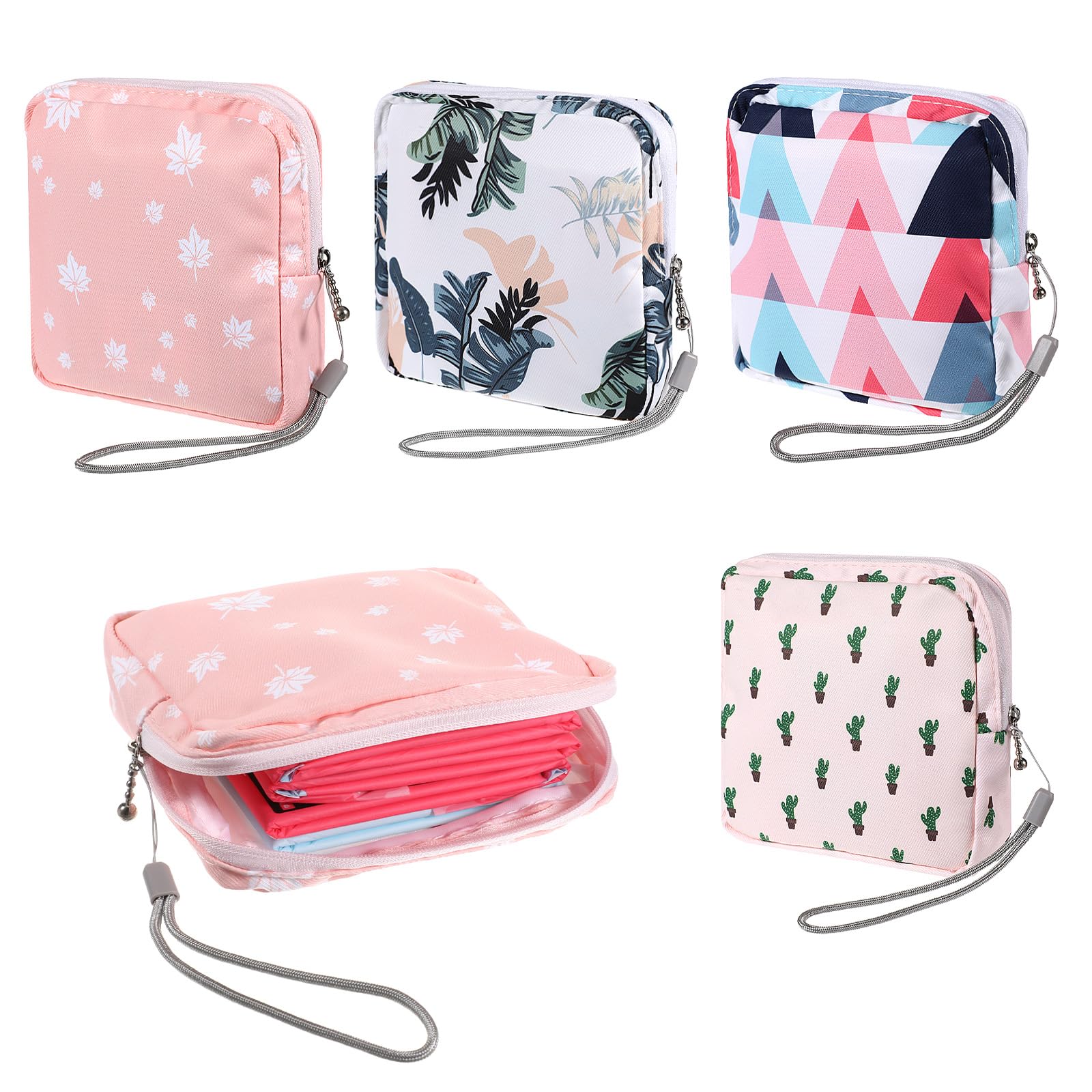 Skrfren pochon portable sanitaires fermeture zippée lisse pour rangement sûr