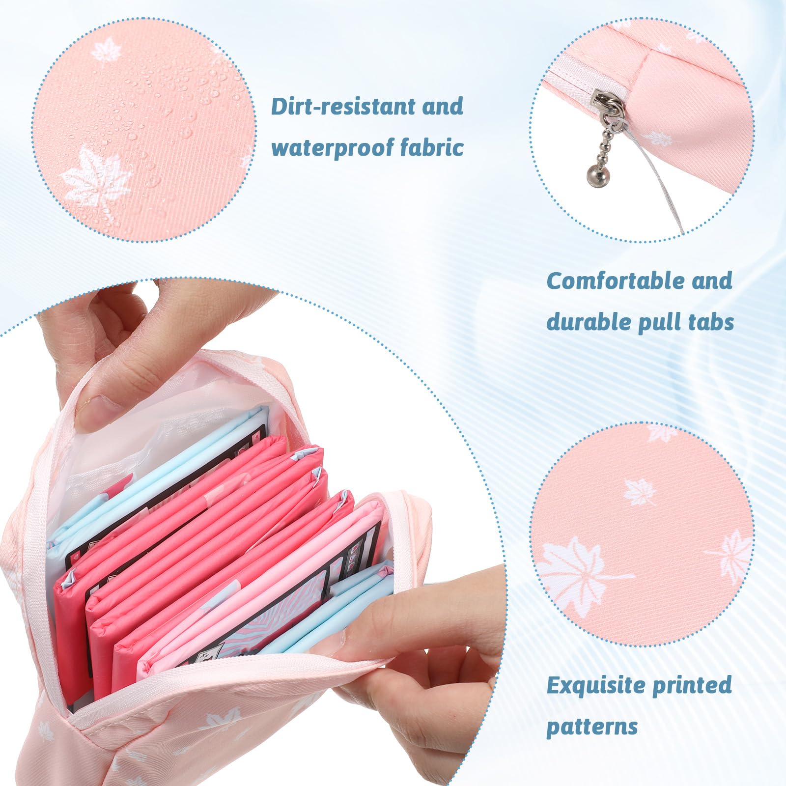 Skrfren pochon portable sanitaires polyester résistant et imperméable