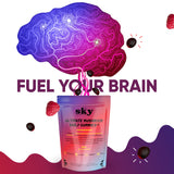 Gommes véganes SKY NUTRITION avec saveur fruitée et sans gélatine.