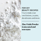 Texture fine et pureté: poudre oxyde zinc Sky Organics prête à être intégrée dans des crèmes.