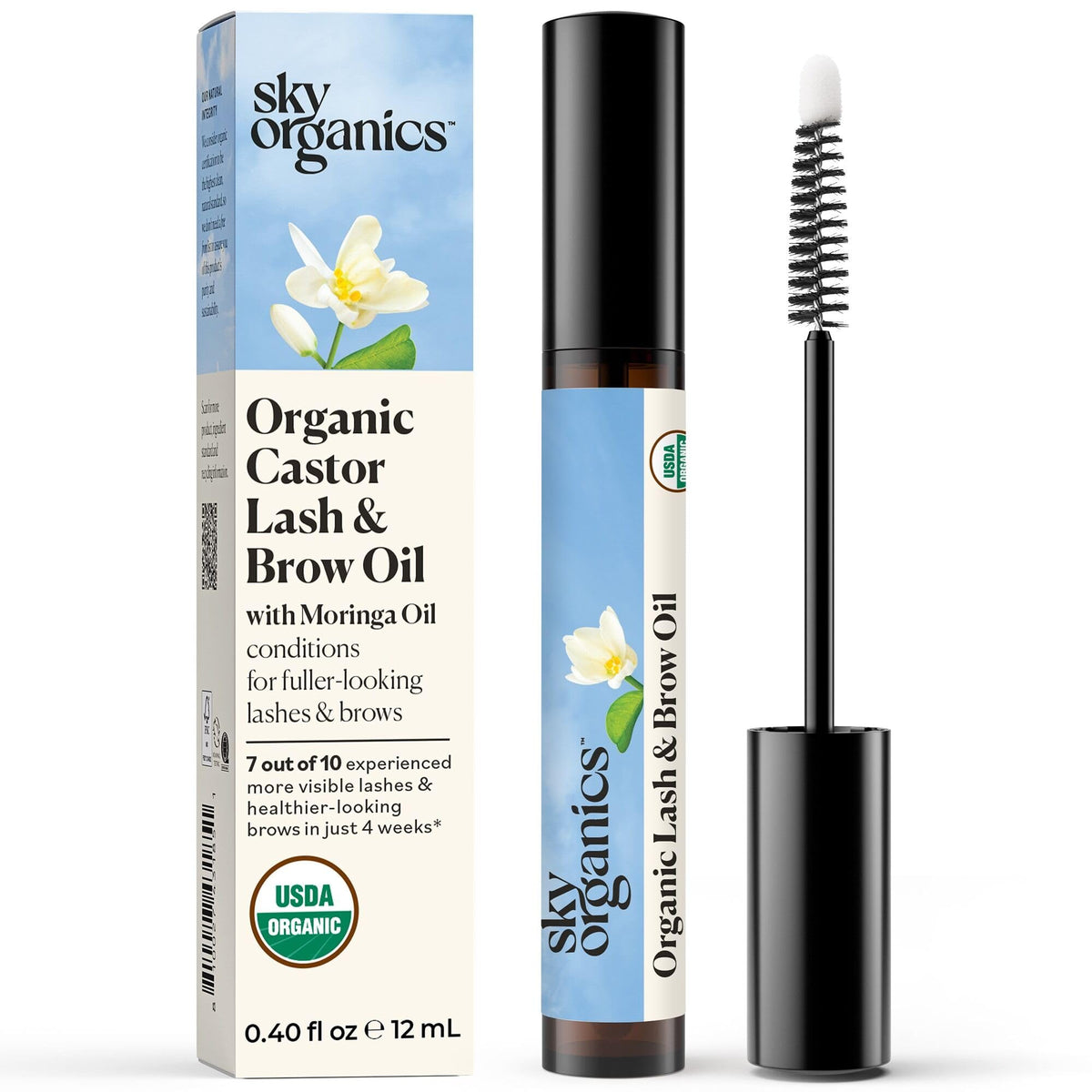 Sky Organics sérum cils-sourcils bio, fortifie dès la racine.