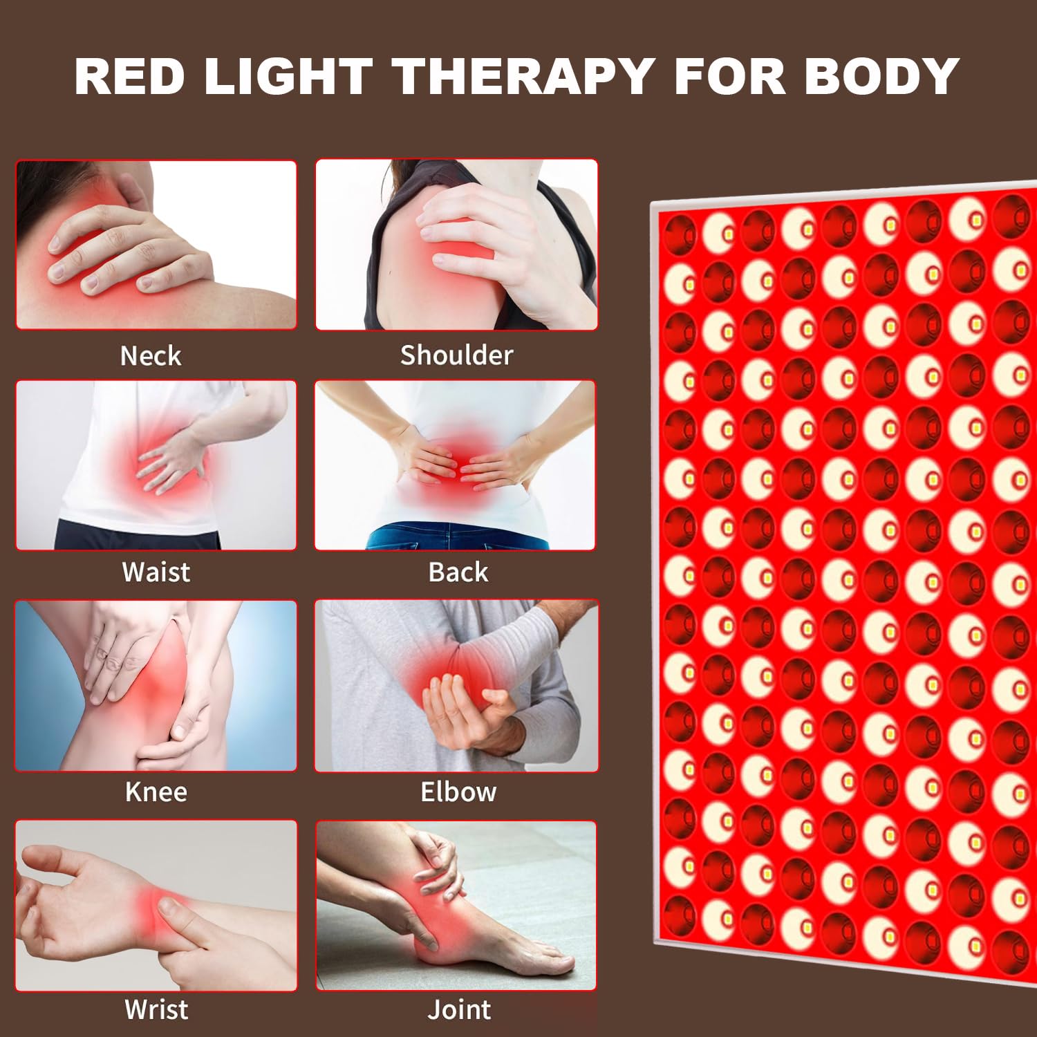 Skylaxy lampe thérapie lumière rouge panneau-led pour une utilisation polyvalente à domicile
