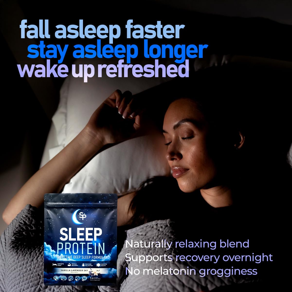 Sleep Protein mélange avant coucher – protéines et minéraux pour récupération nocturne.