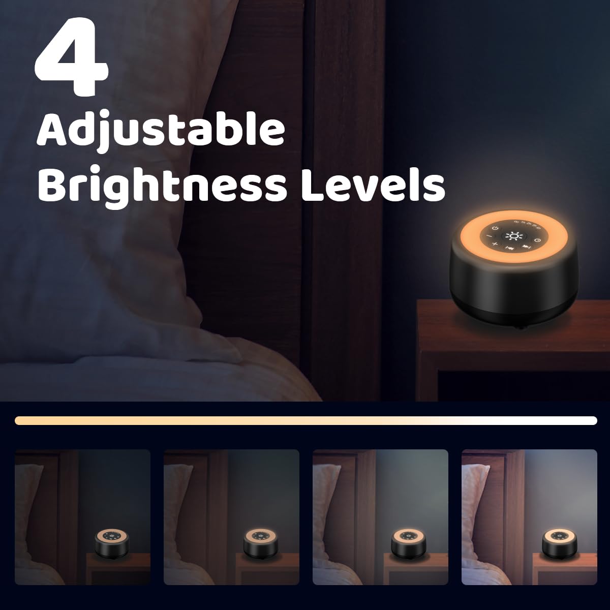 Sleepbox veilleuse avec 4 niveaux de luminosité pour un éclairage sur mesure.