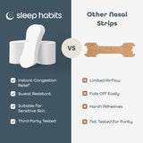 SleepHabits Bandes Nasales Confort Flexible: reste en place toute la nuit.