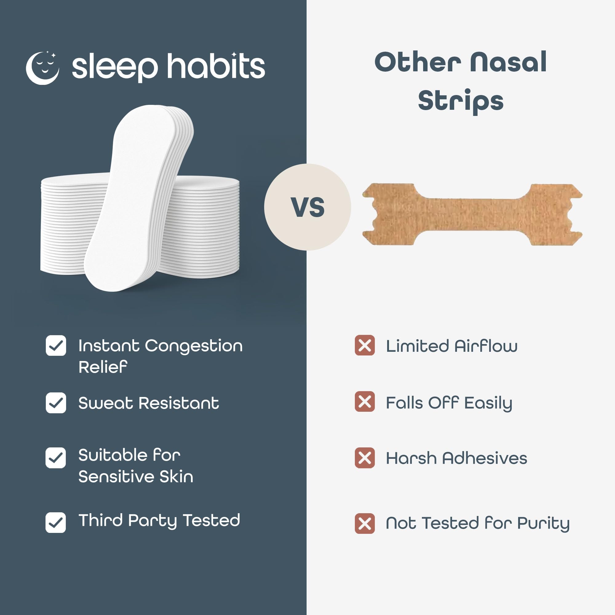 SleepHabits Bandes nasales parfum lavande: rituel apaisant pour une détente nocturne.