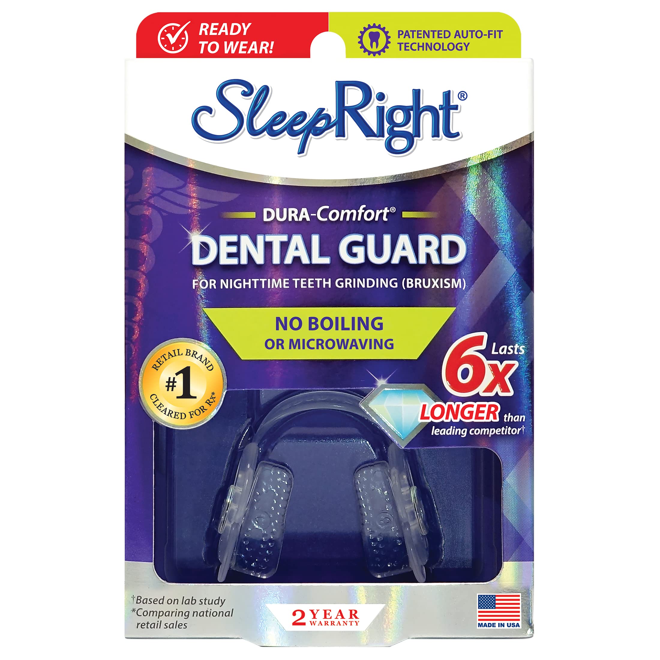 SleepRight Dura-Comfort garde-dentaire: utilisation simple pour un sommeil plus serein.