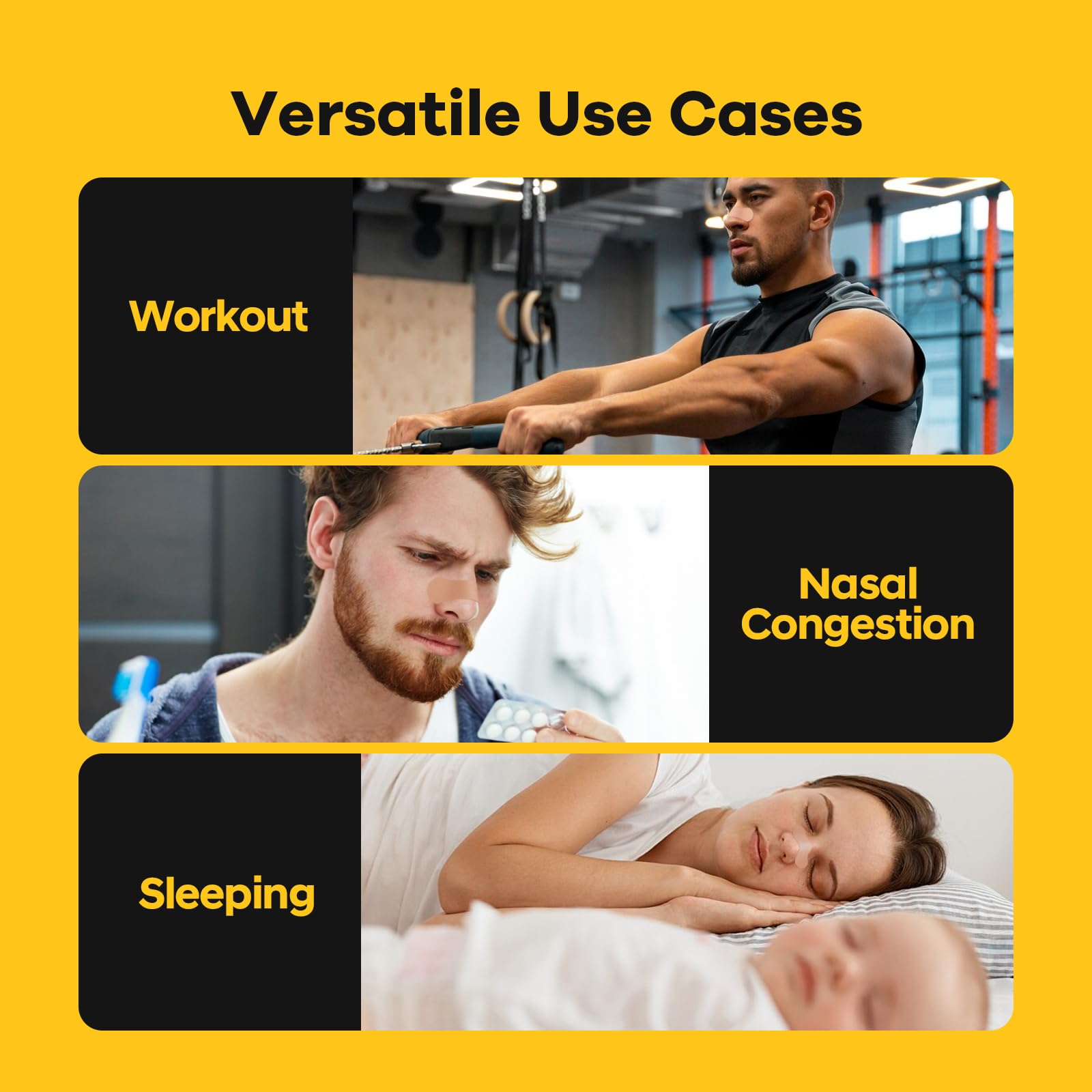 SleepSloth bandes nasales forme universelle adaptée à tous les nez.