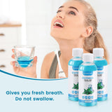 SLequipo bain de bouche sans alcool menthe, doux pour les gencives sensibles.