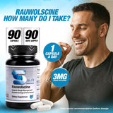 Slim Science Rauwolscine Yohimbine HCL emballage 90 gelules, format durable.