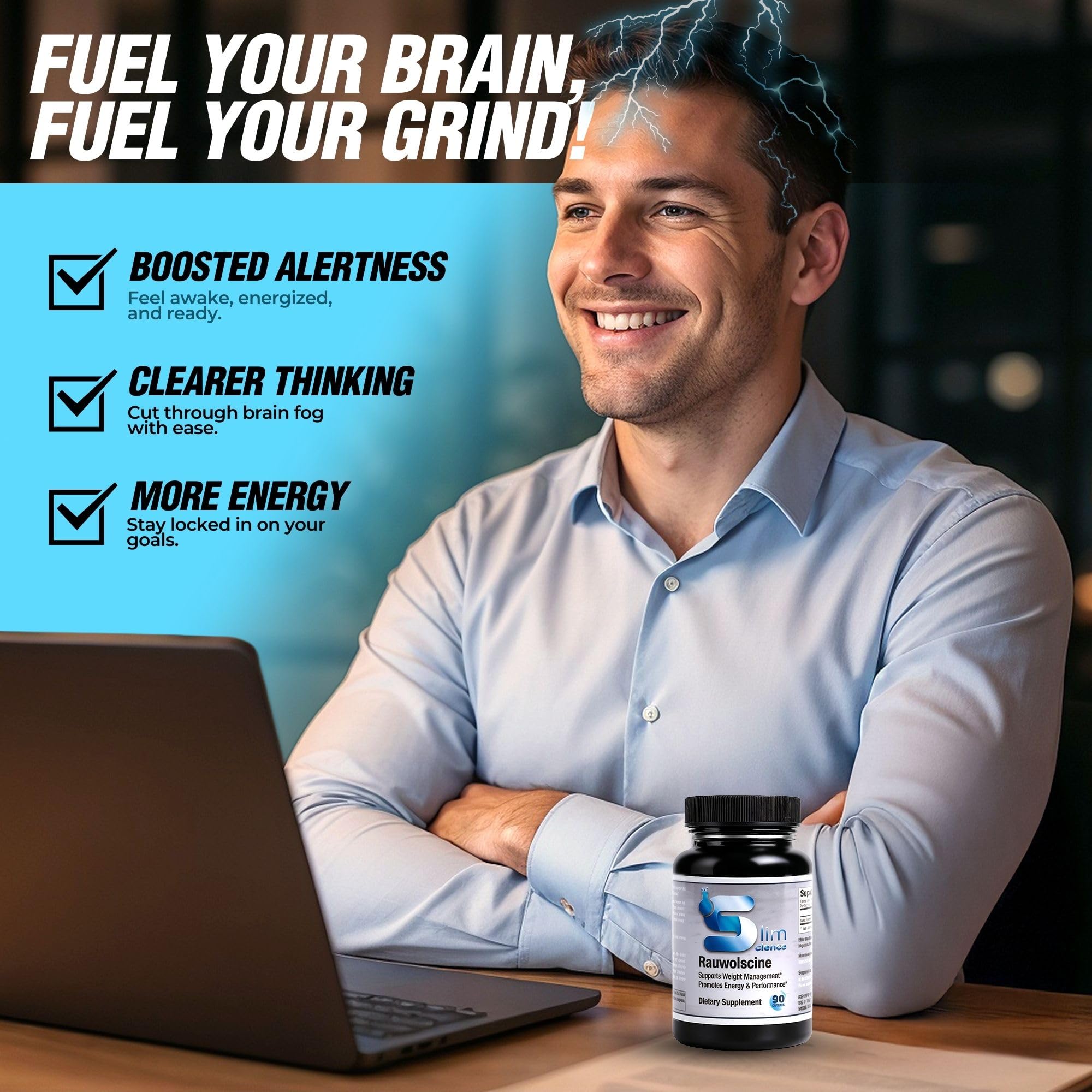 Slim Science Rauwolscine Yohimbine HCL verre d'eau, prise rapide.