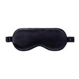 Masque Slip ajustable en soie noire, ajuste facilement et reste en place.